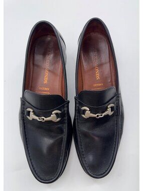 Allen Edmonds Arezzo Black Leather Mens Loafers Size 12D With Horsebit Hardware